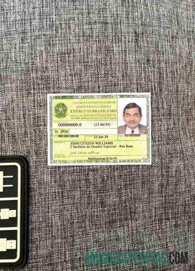 Brazil bilhete de identidade olhar de foto frente amostra